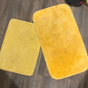 Bathroom rugs.